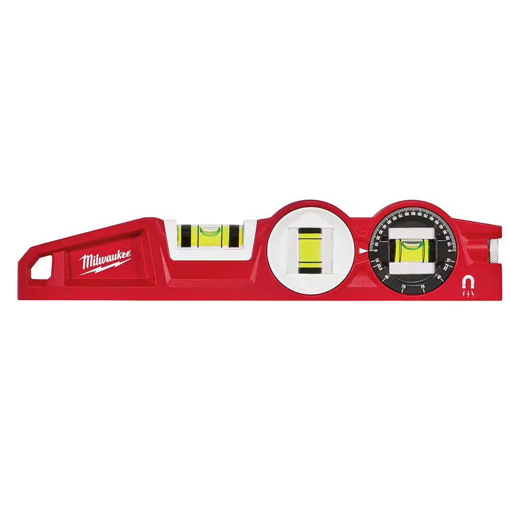 Milwaukee Torpedo Level 360 Degree Locking Magnetic Die Cast Adjustable Vial