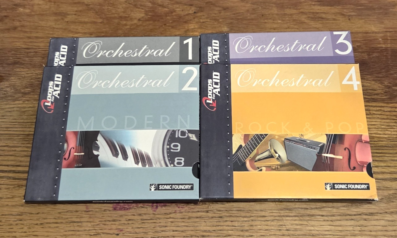 Loops for Acid Sonic Foundry Orchestral 1-4 - Sample Sound Library Sampling CD