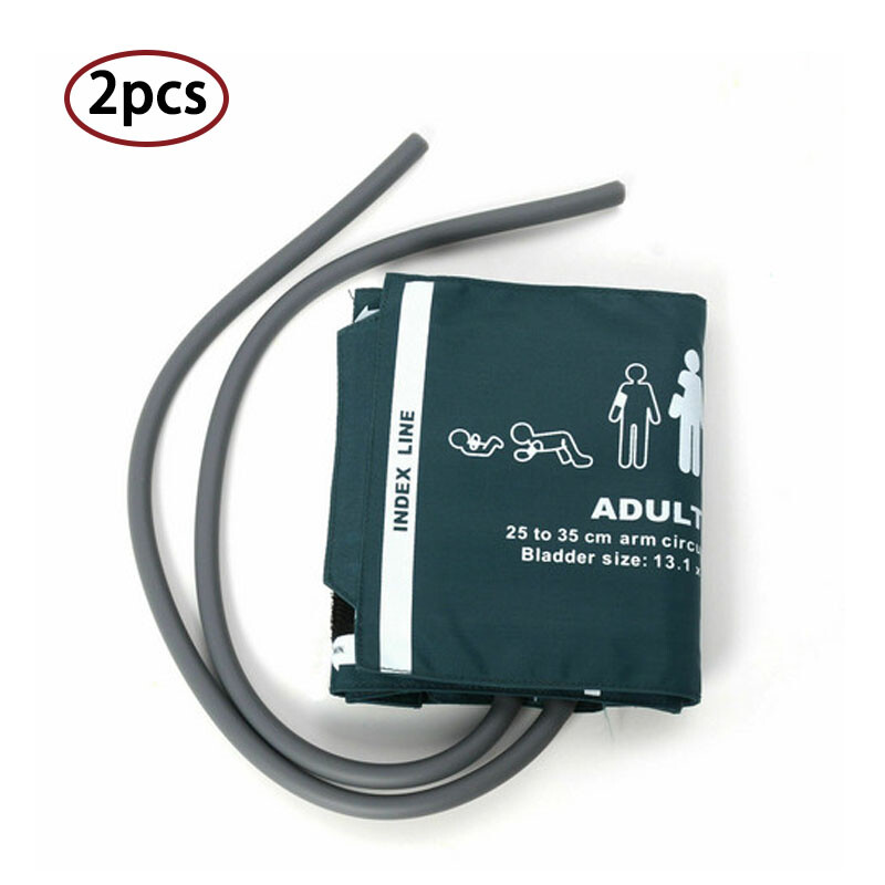 2pcs，Adult Double-tube Blood Pressure Cuff Arm Circumference: 25-35cm Reusable
