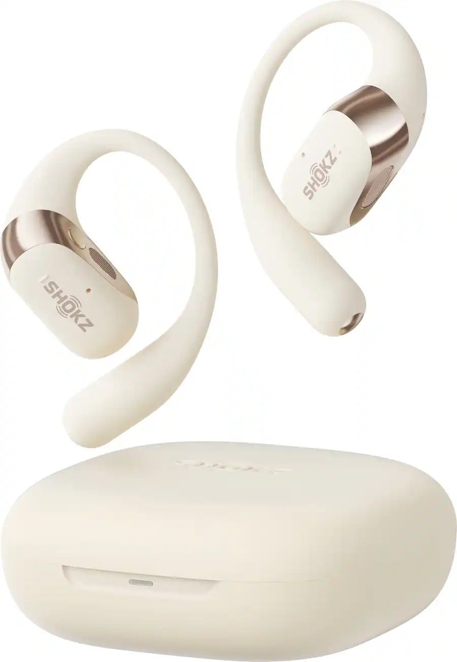 ✅ SEALED: Shokz OpenFit 2 Earbuds Open-Ear Design · True Wireless · Beige ✅