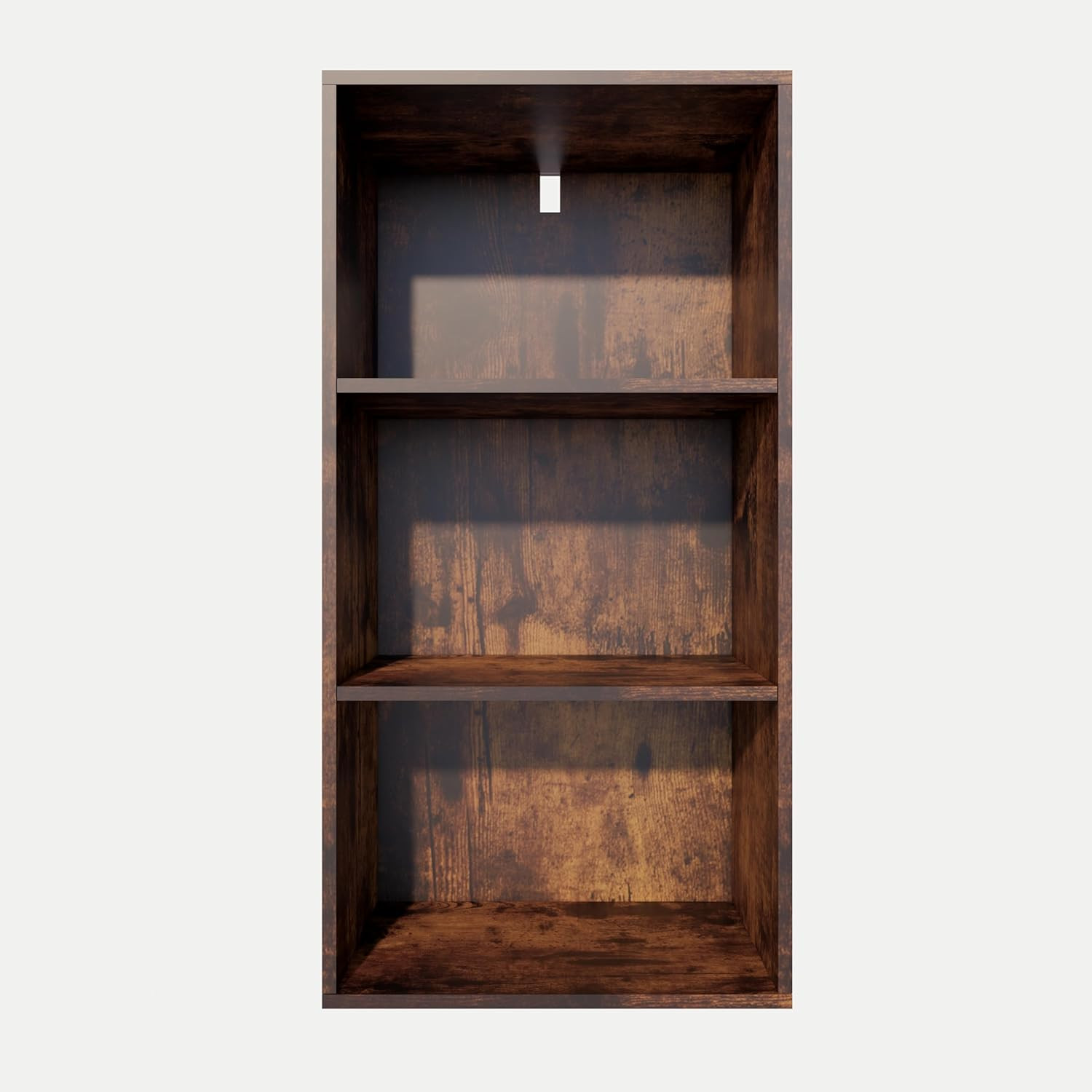 Cube Storage Organizer,Wooden Low Bookcase with Closed Back Panel,Freestanding S