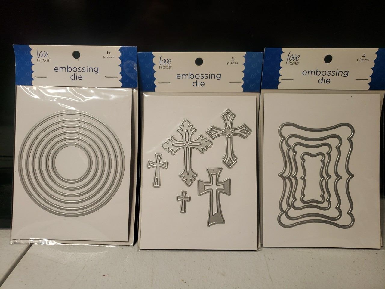 3 Sets Of Love Nicole Embossing Die  New