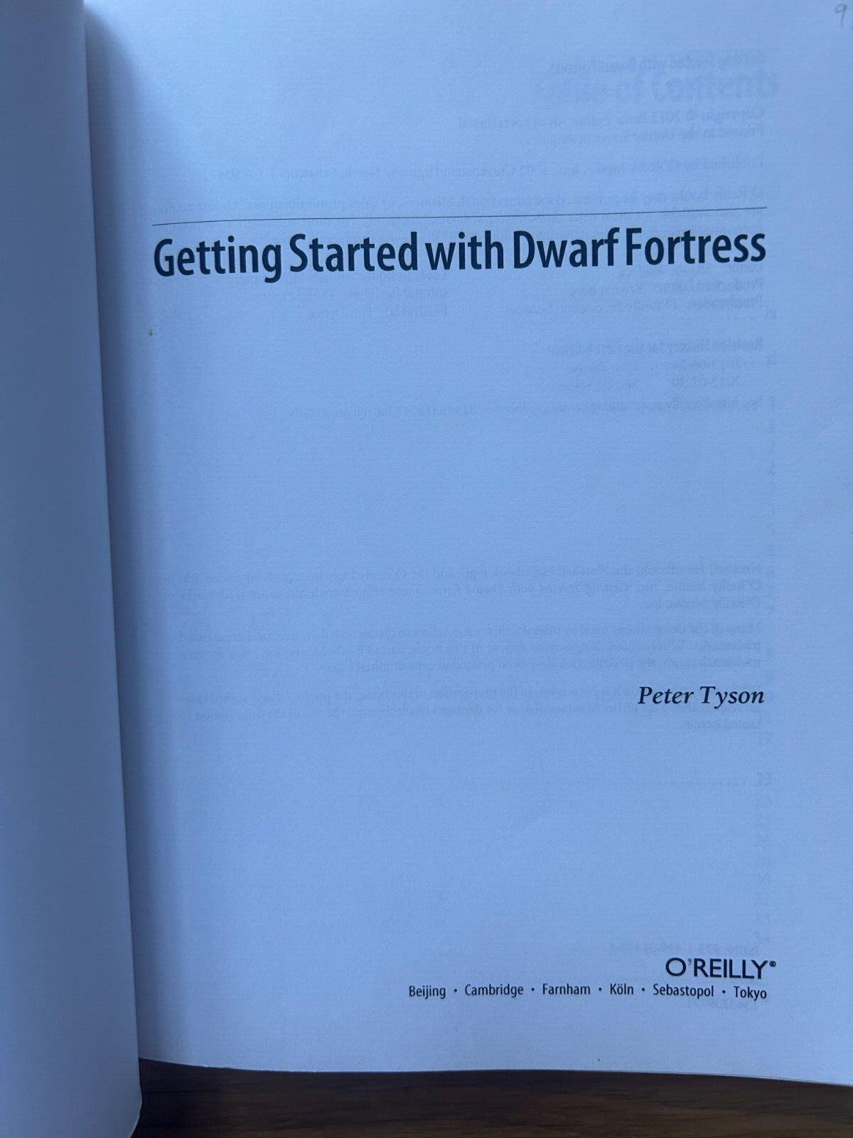 Getting Started with DWARF FORTRESS by Peter Tyson 2012 Paperback Book