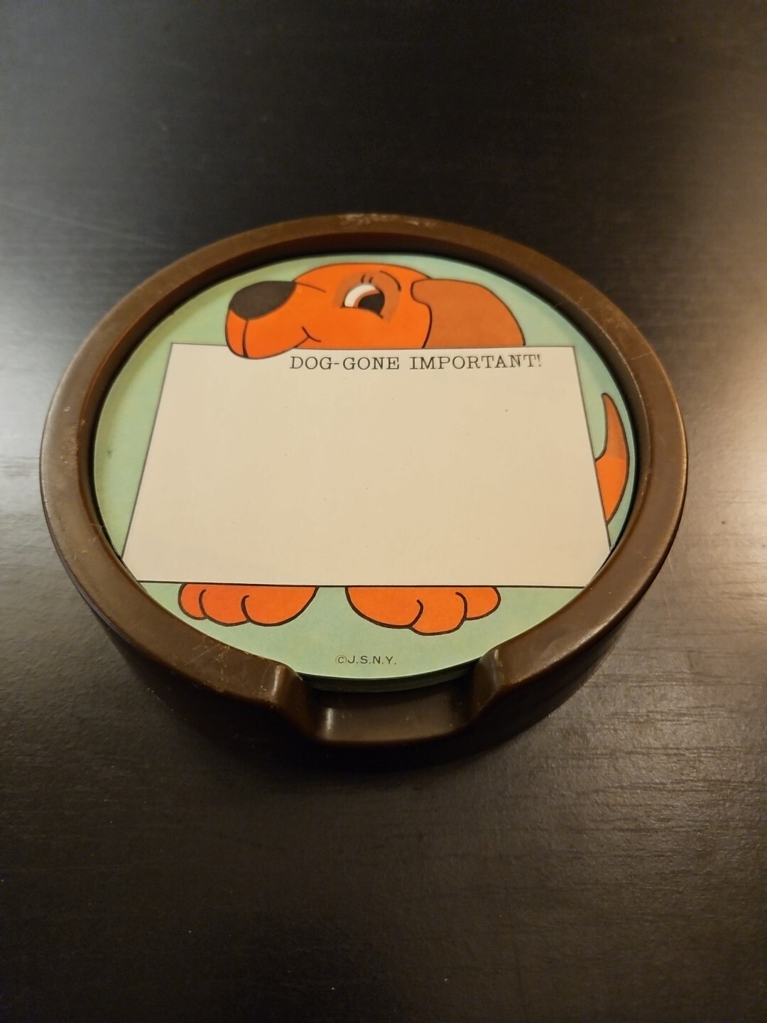 Vintage Notables Animal Dog Memo Paper Pad Caddy Notepad With Some Sheets(ff2)