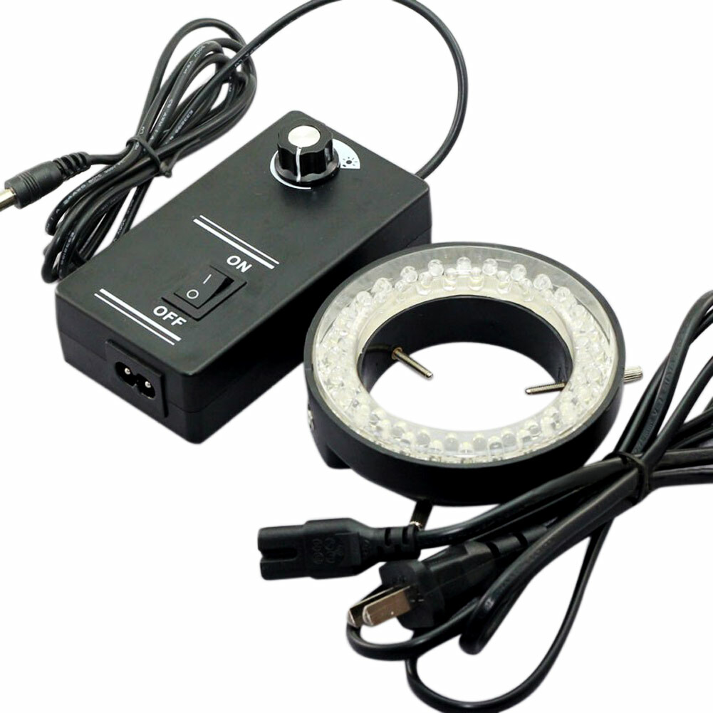 60LED Adjustable Ring Light Illuminator Lamp For STEREO ZOOM Microscope US/EU/UK