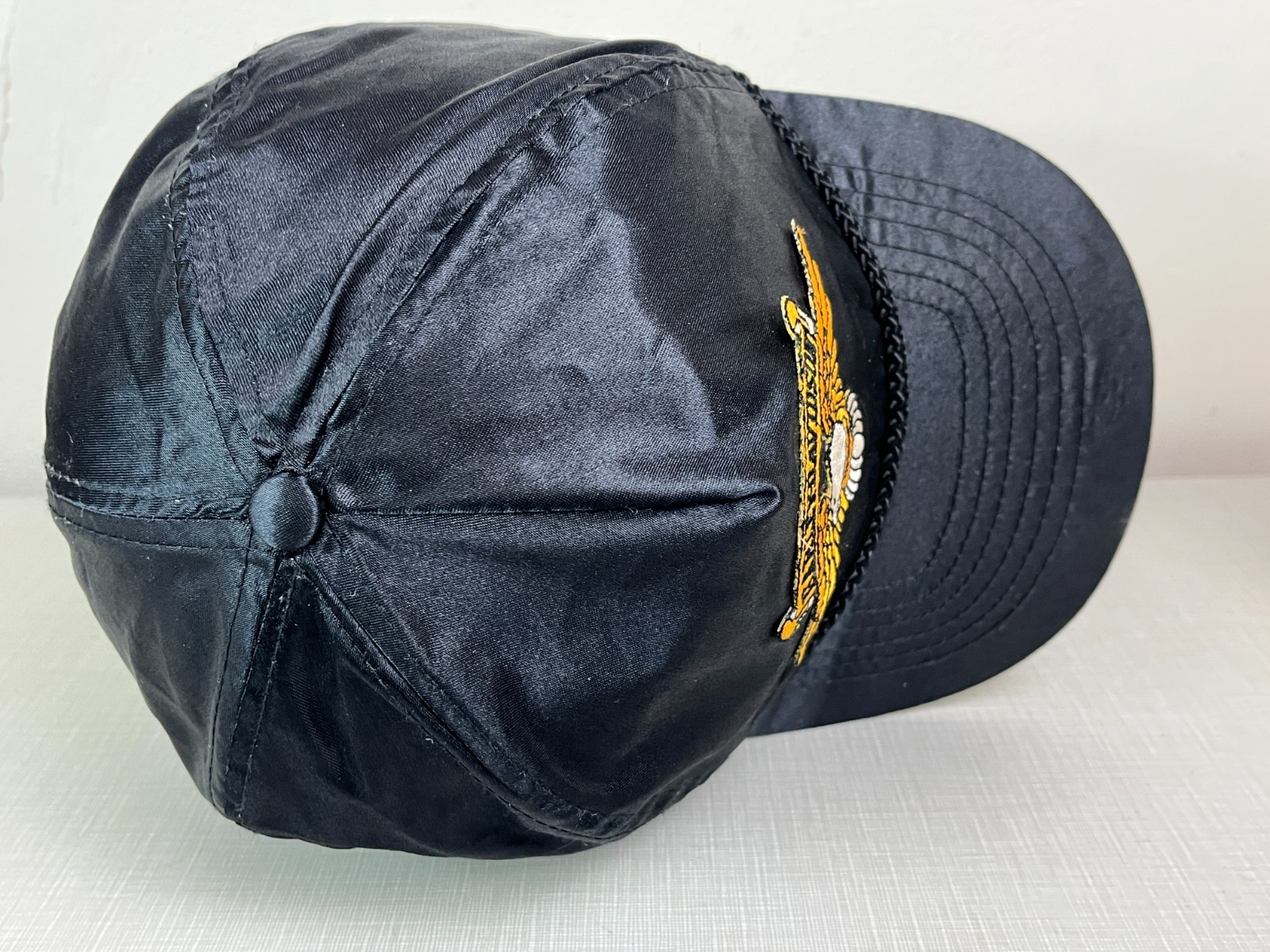 Vintage embroidered eagle Harley Davidson Iron on patch snapback hat cap satin