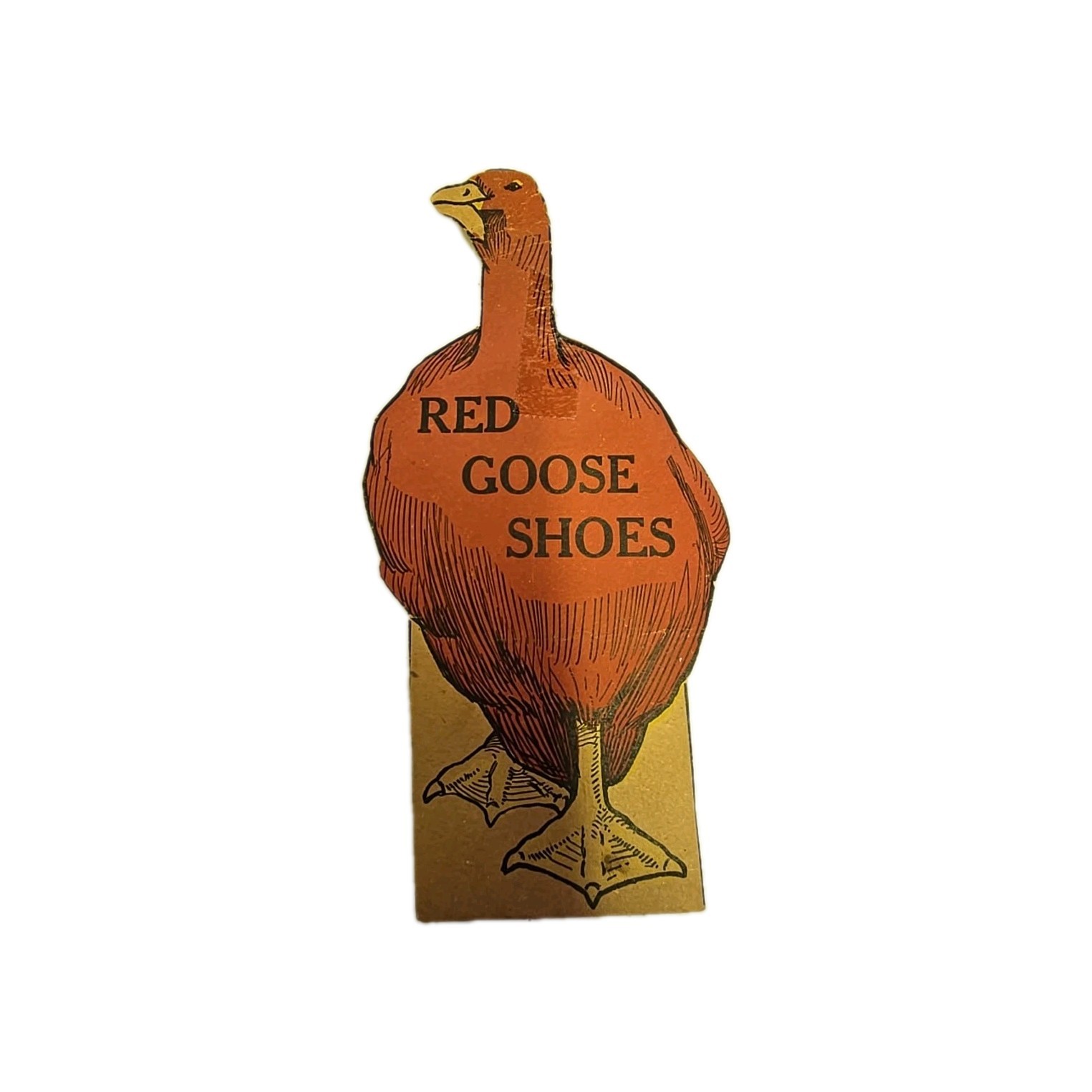Antique 5.75" Red Goose Shoes Die Cut Advertising Paper Cutout Doll