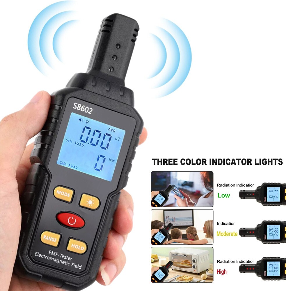 3 in 1 X-ray Radia Radiation Dosimeter EMF Geiger Counter Gaussian Meter