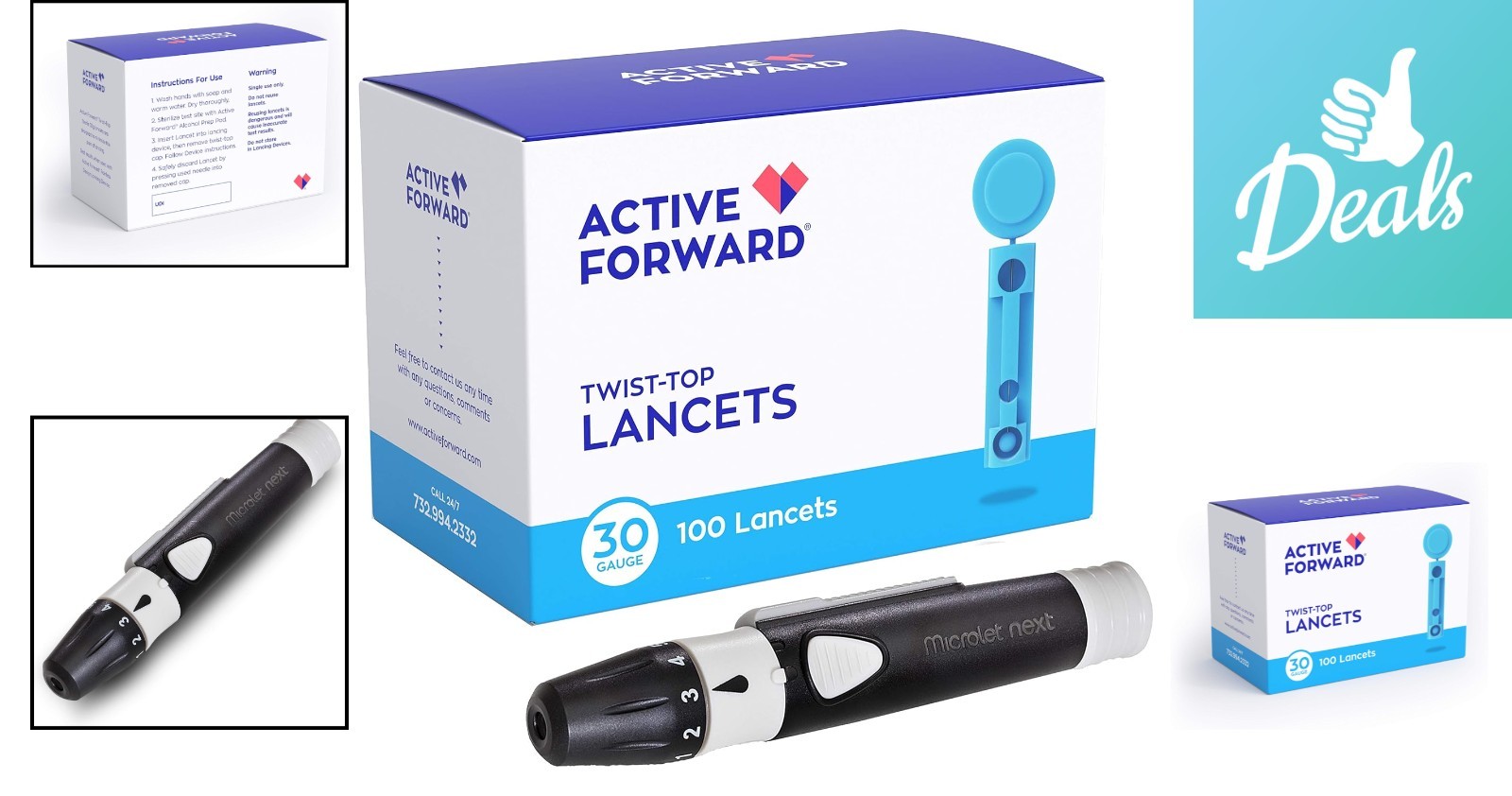 Complete Microlet Lancing Device with 100 Lancets for Comfortable Blood Testing