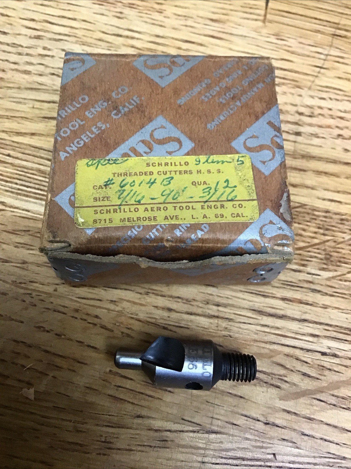 (1) Threaded Shank Stop Countersink 7/16" 90°  3/16” Schrillo Cat#6014-B