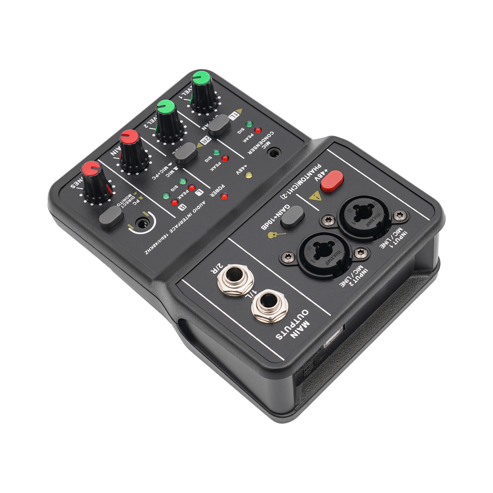 4-Channel DJ Mini Audio DJ Mixer Console Professional Controller Sound Mixer 48V