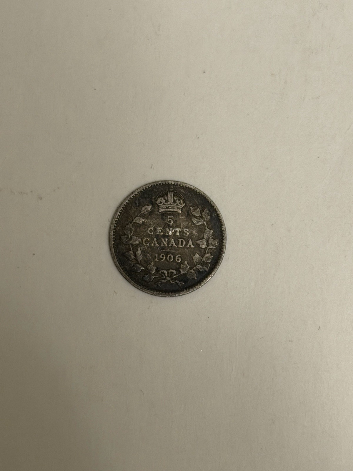 Canada, 5 cents, 1906 Silver coin(0.925)