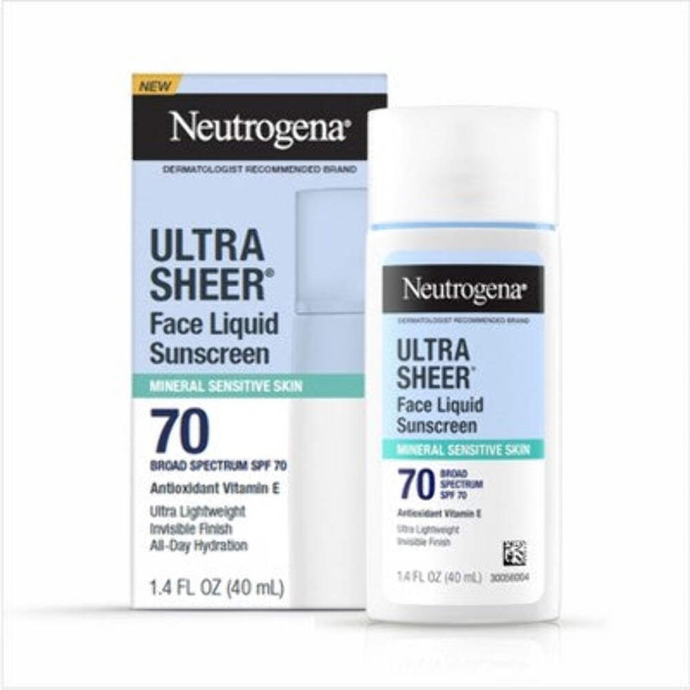 Neutrogena Ultra Sheer Mineral Face Liquid Sunscreen SPF 70 1.4 fl oz - Imperfec