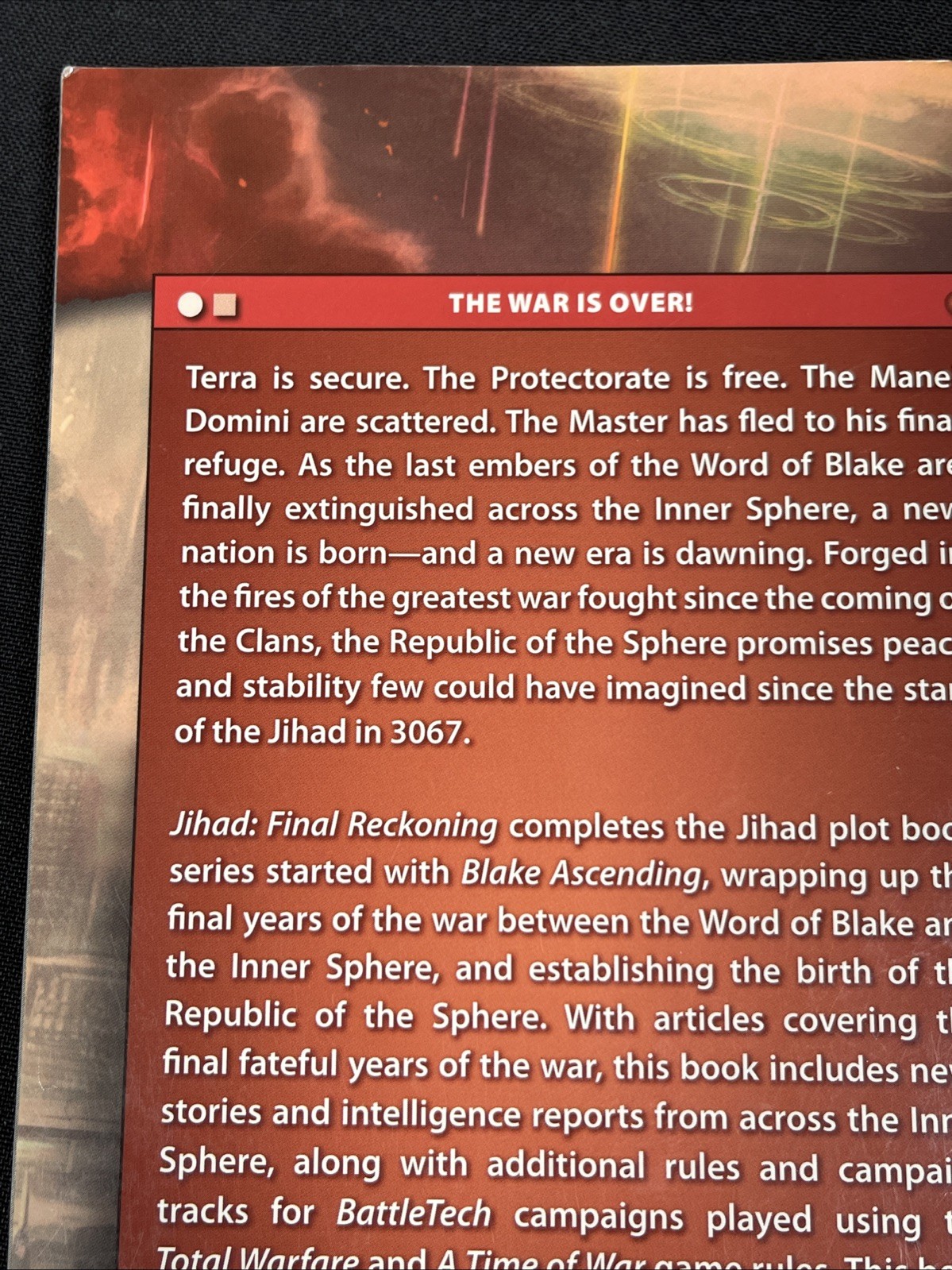 BattleTech 35307: Jihad Final Reckoning Sourcebook Catalyst