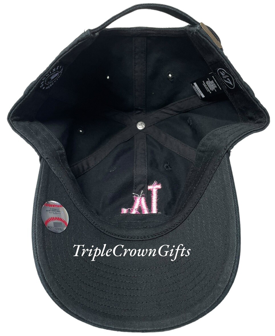 Los Angeles Dodgers ('47 Brand) MLB Clean Up Hat Adjustable Magenta Black