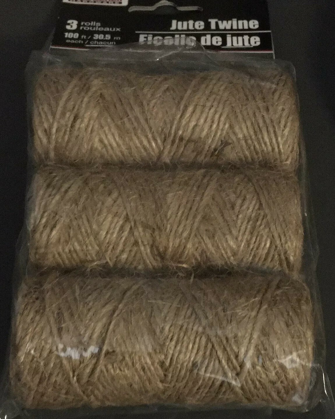 Natural Jute Twine 100' x 3 Crafting, DIY Home Decor, Gardening, Candle wicks