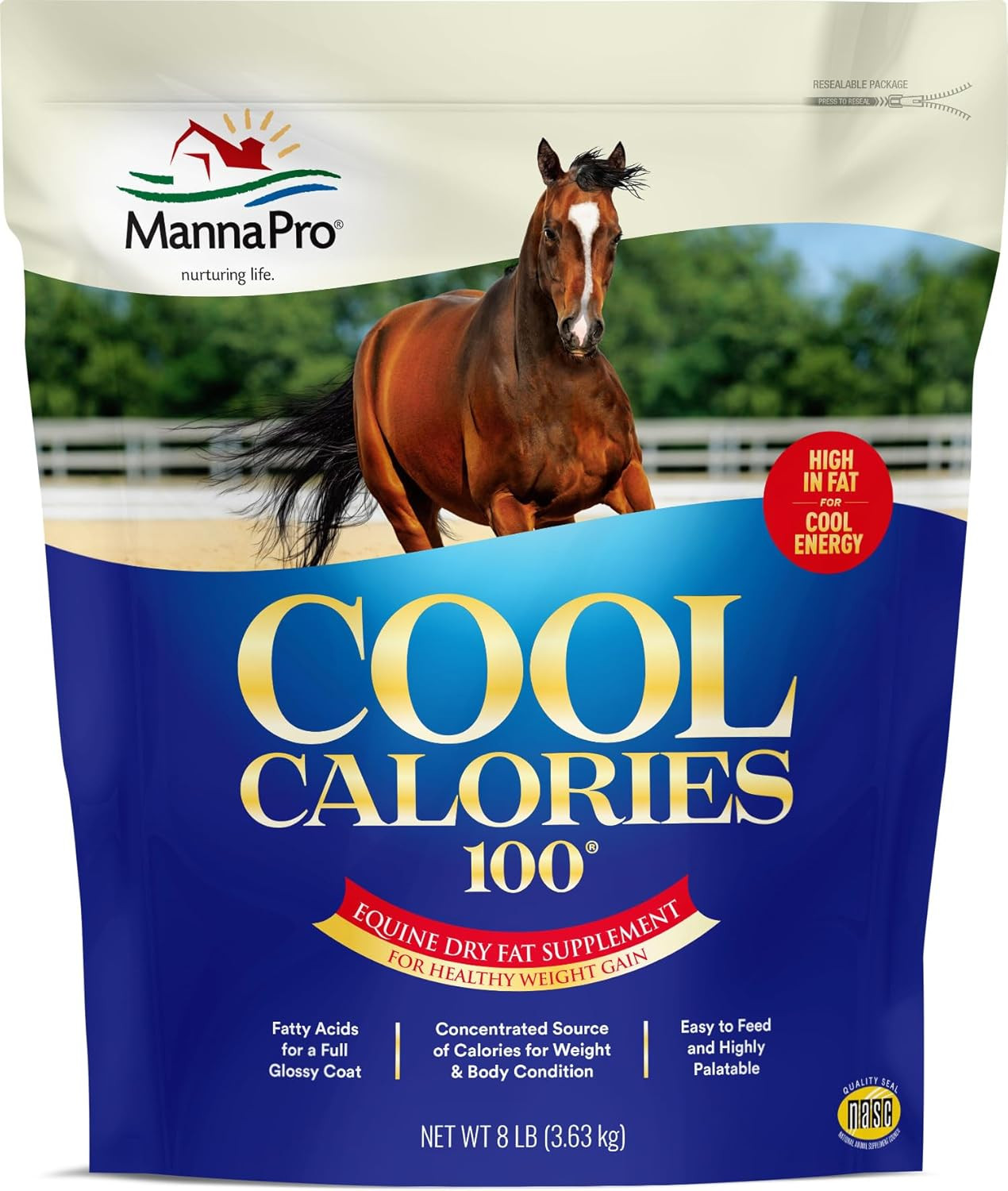 Cool Calories 100 – High-Calorie Dry Fat Supplement for Horses – Supports Health