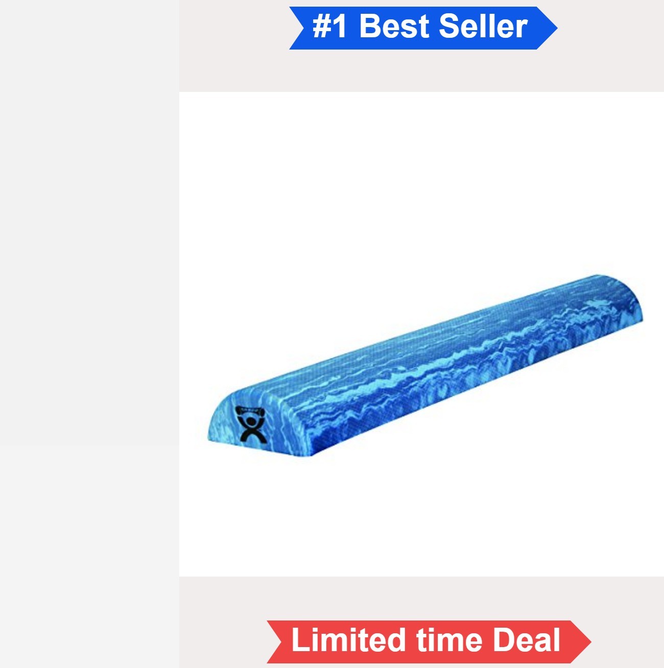Half Round Foam Roller 6x36 Inch Extra Firm High Density EVA for Muscle Therapy