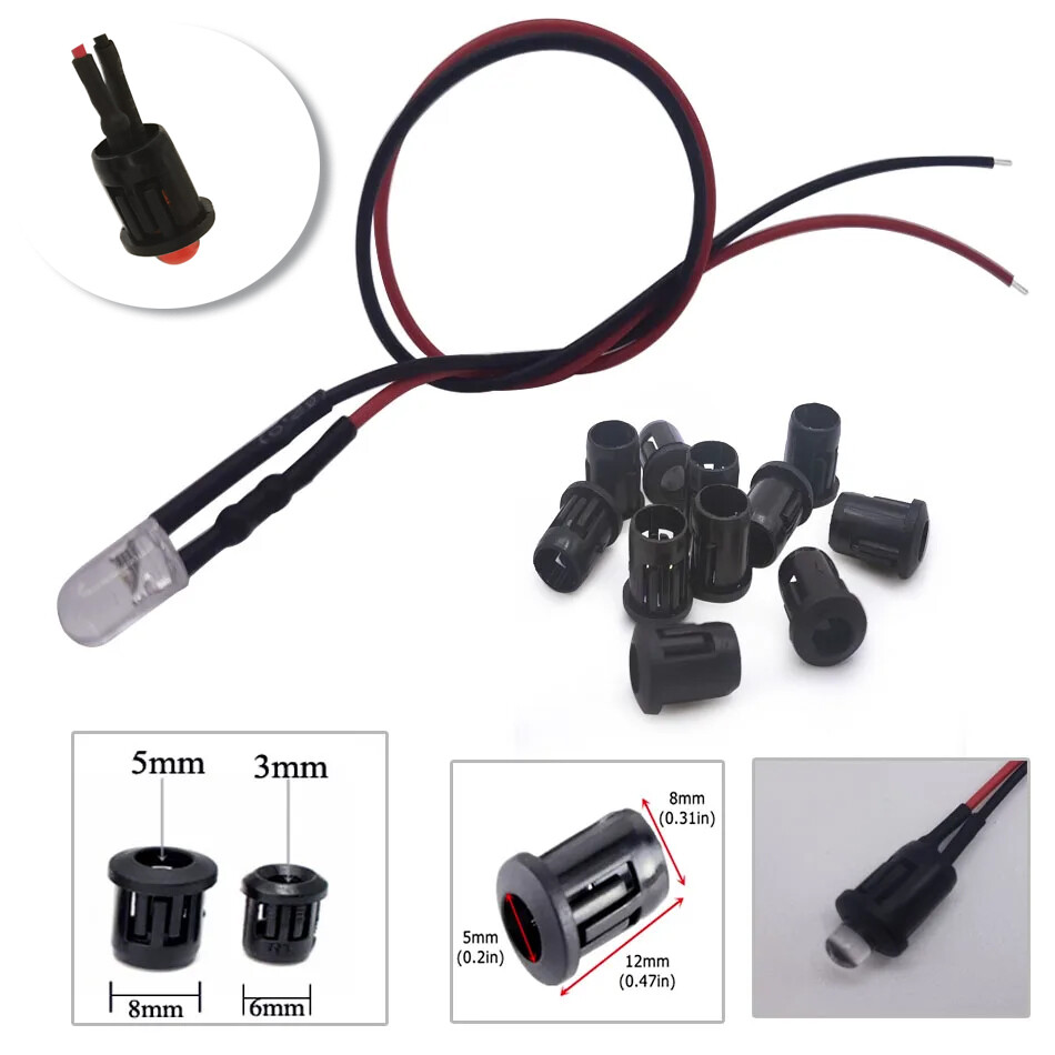 5mm LED DC12V 24V 20cm Pre-wired Diode Lamp Decoration Light Emitting Diodes