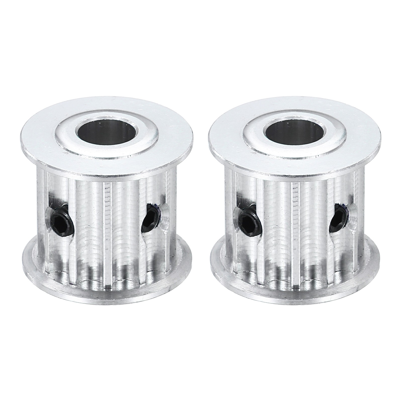 2 Pcs Aluminium Timing Pulley, 12 Teeth 8mm Bore 5mm Pitch 16mm Slot