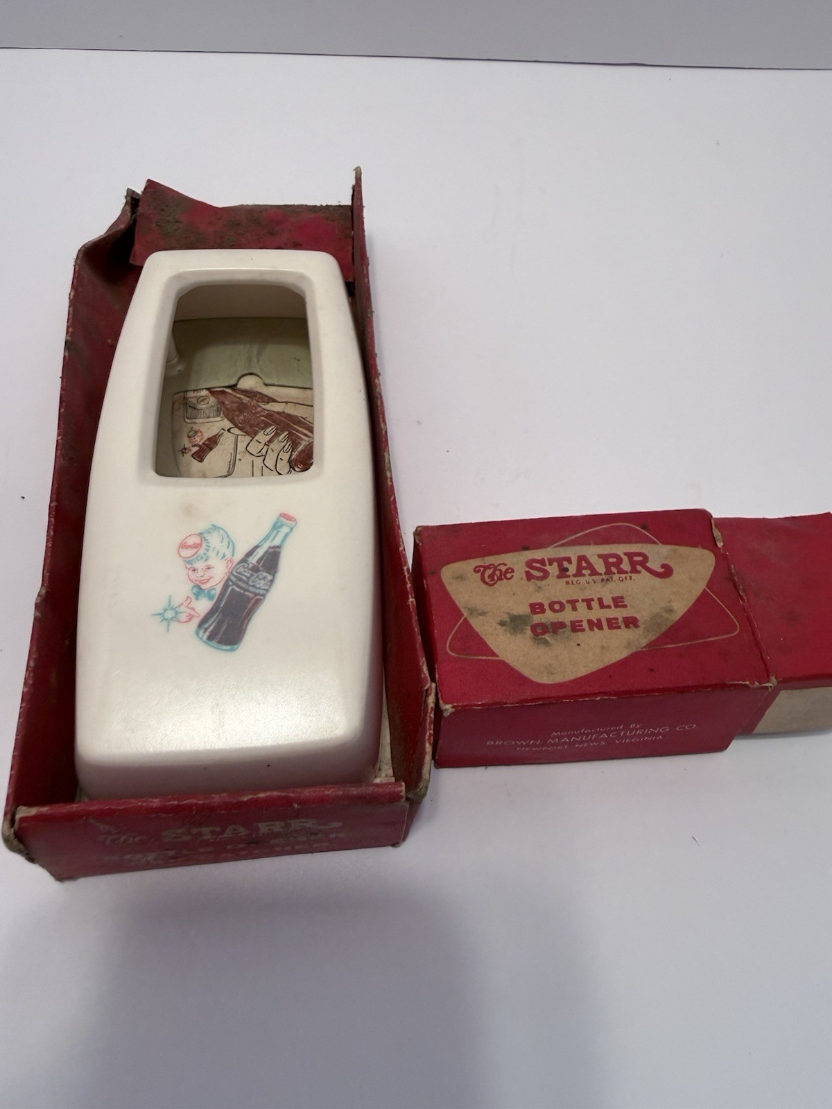 The Starr By Browns Bottle Opener /Cap Catcher Coca Cola New old stock Coke