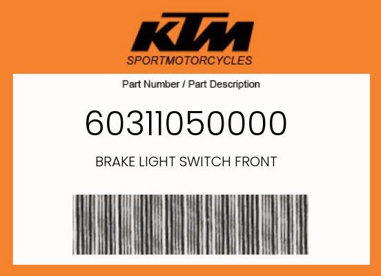 KTM Genuine Brake Light Switch Front - 60311050000