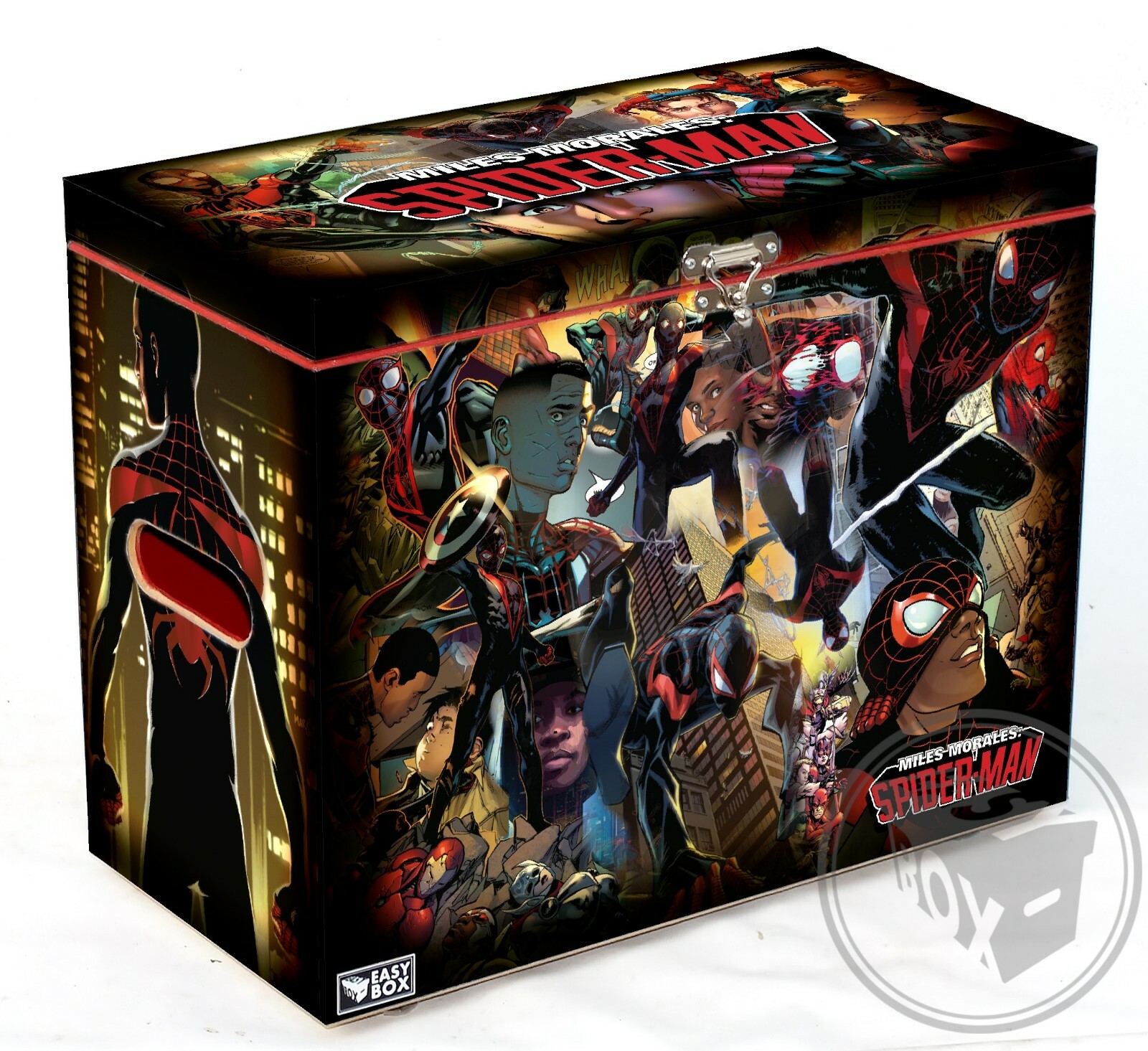 Spider-Man (Miles Morales) - Large Comic Book Hard Box Chest MDF