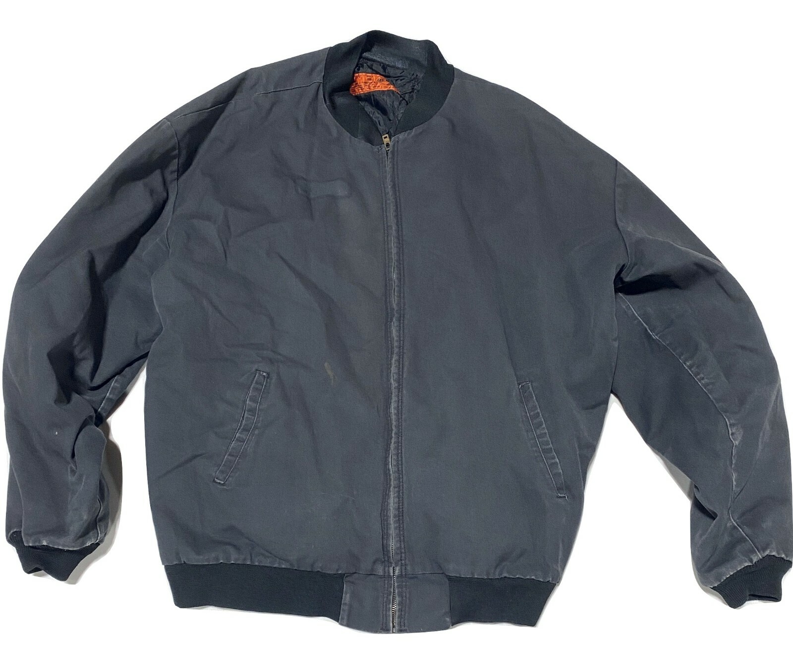 Soft Collar Insulated Jacket Solid Team Used Ribbed Red Kap Work Uniform Coat