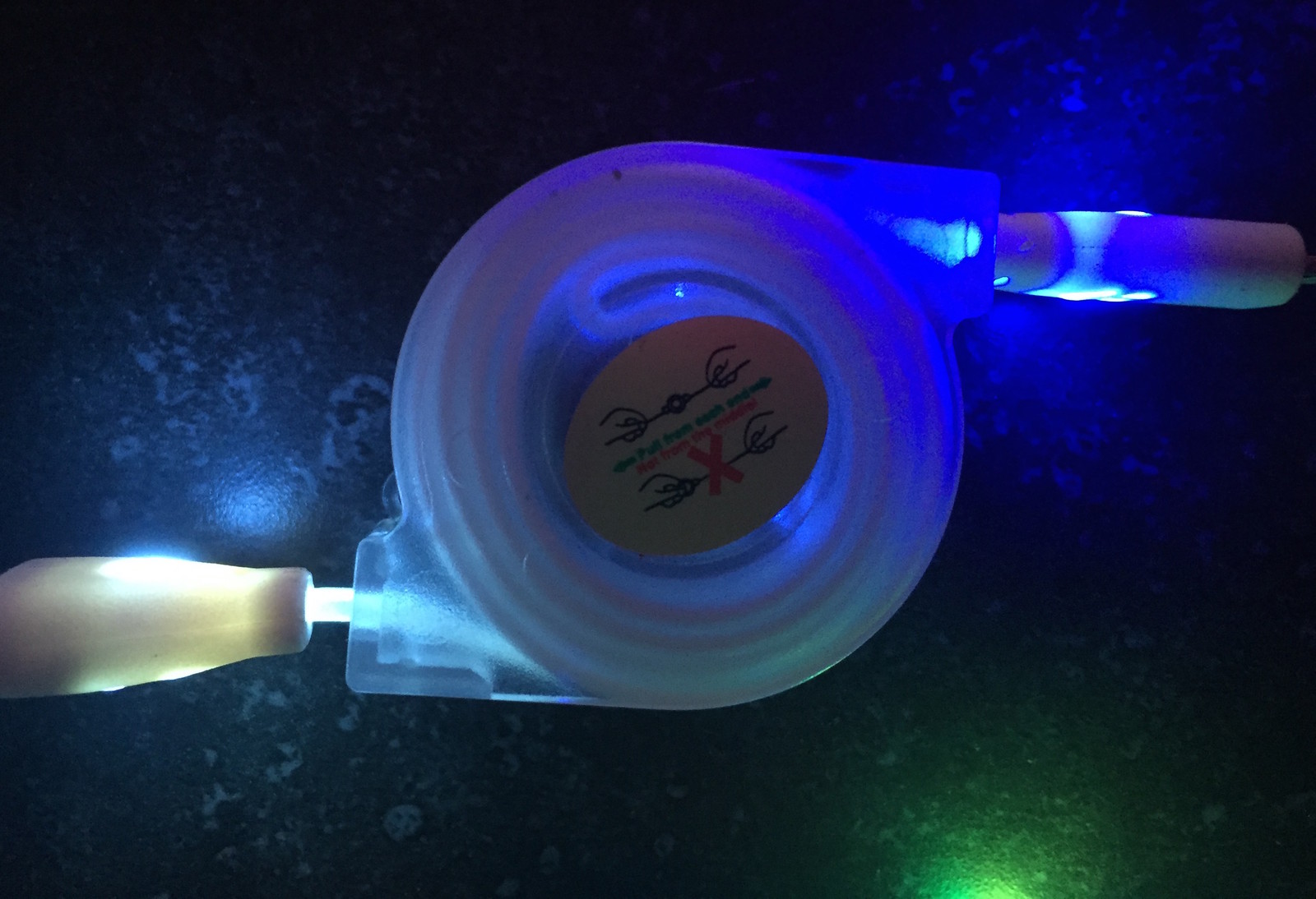 RETRACTABLE LED USB Data Sync Cable charger FOR iphone 6 plus 5S & ipod touch 5