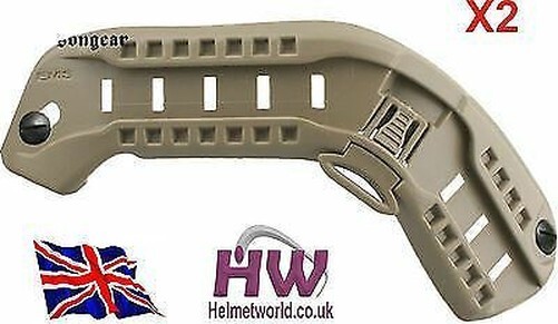 Airsoft Tactical Helmet Rail Rail Set Tanning Sand De Brown Mich Set Pair