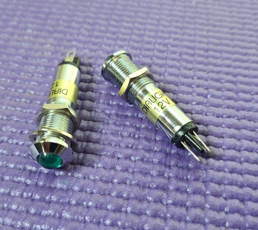 (2) 12 Volt Green Dialights
