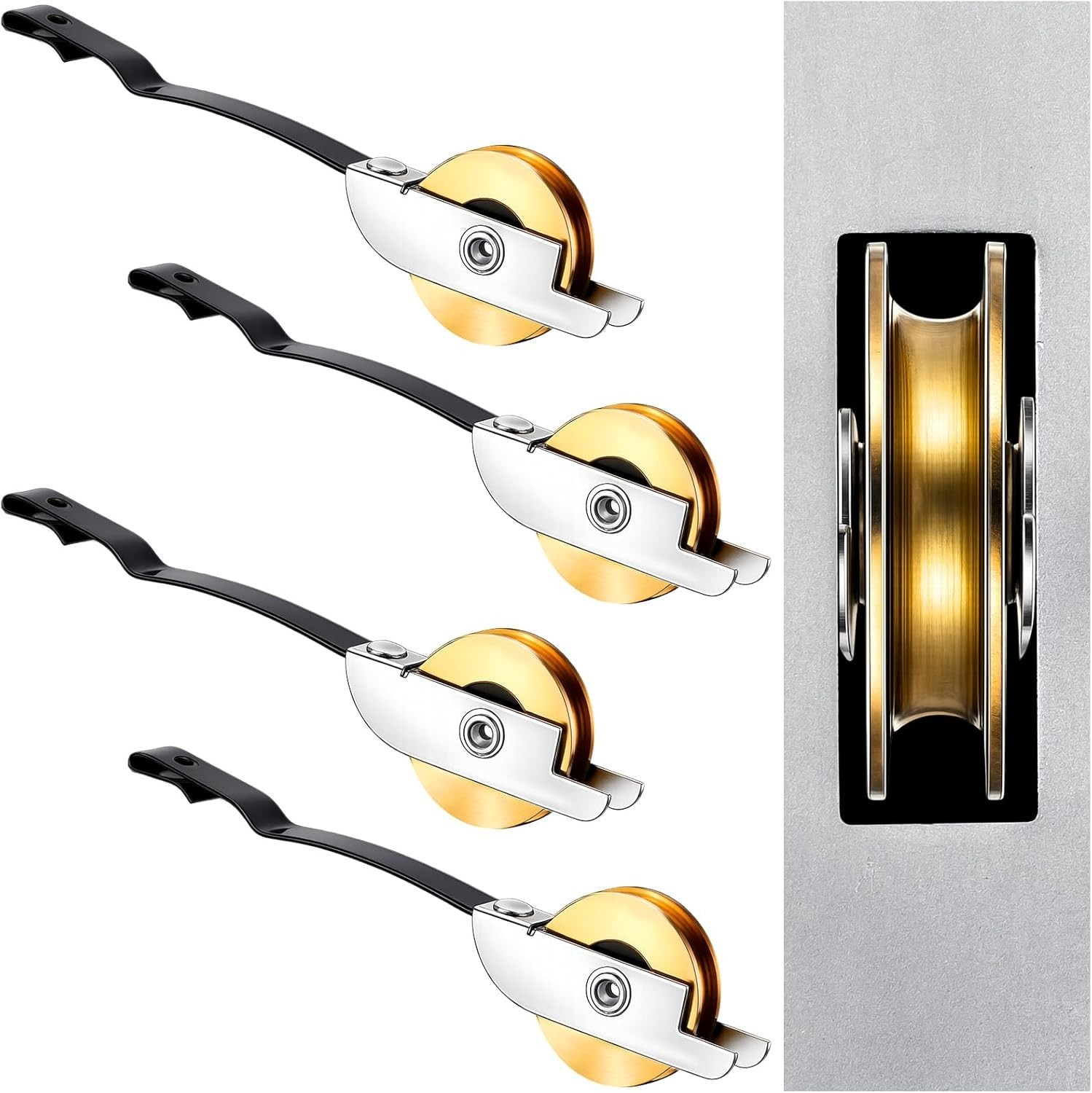 4 Pcs 1 Inch Steel Sliding Screen Door Roller Springs Tension Rollers