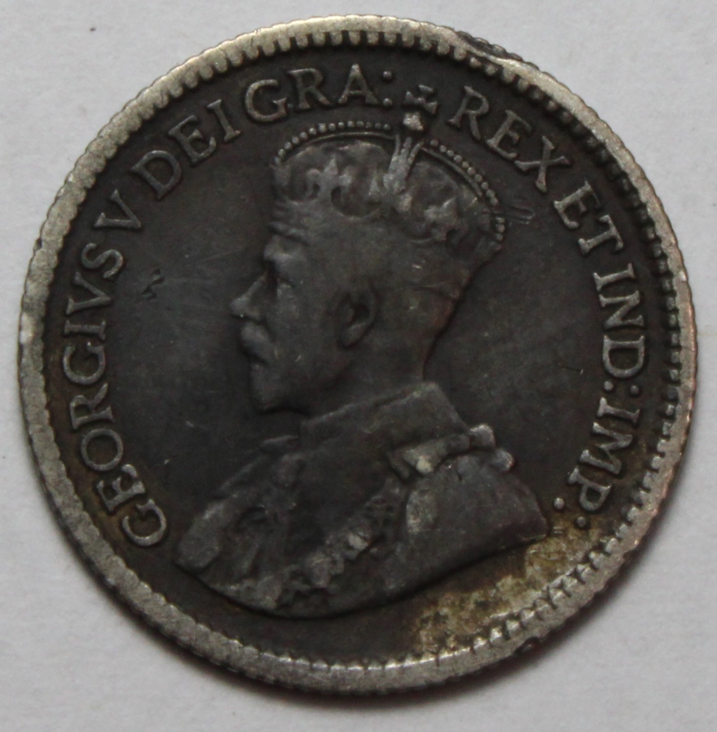 Canada 1920 Silver 5 Cents, KGV (C688)