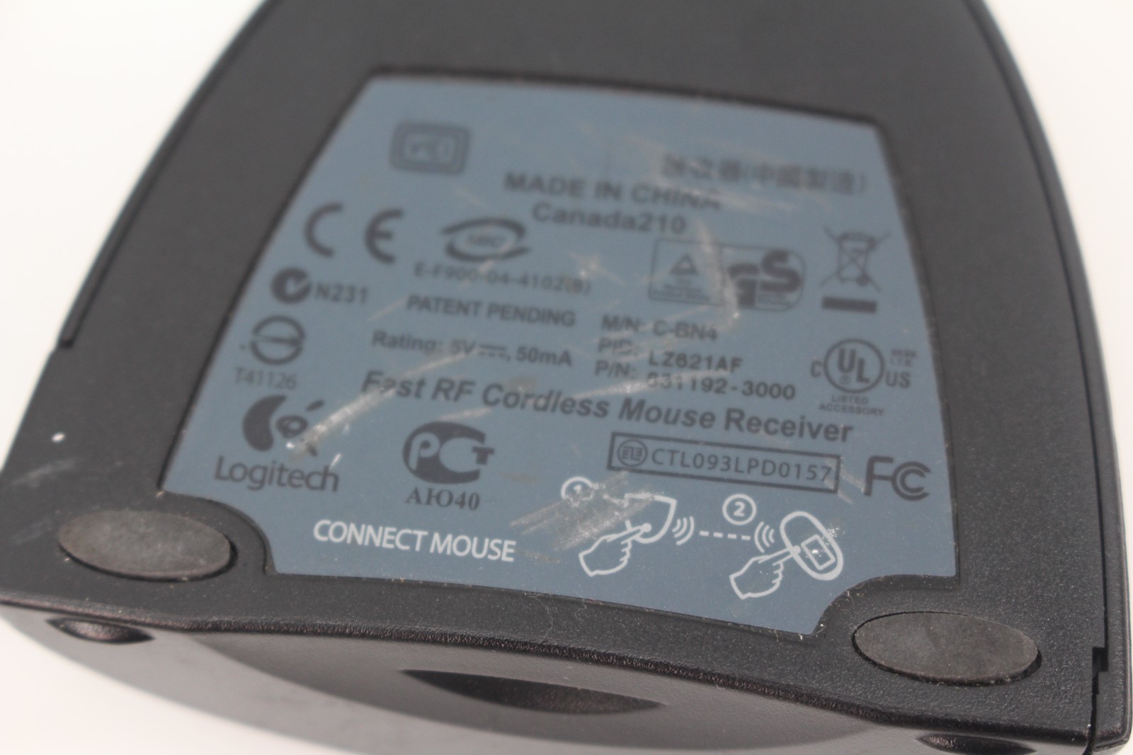 Logitech Fast RF Cordless Mouse Receiver Unit 831192-3000