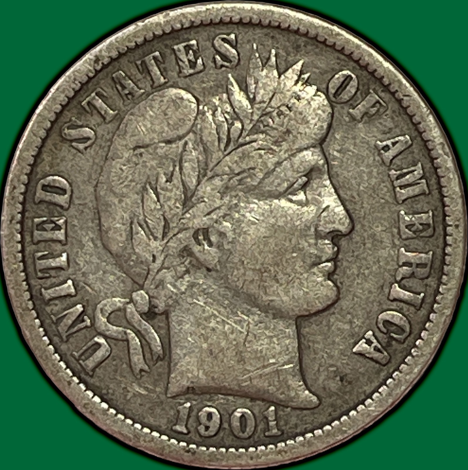 1901-O Barber Dime Choice Very Fine VF+/XF Coin #44906