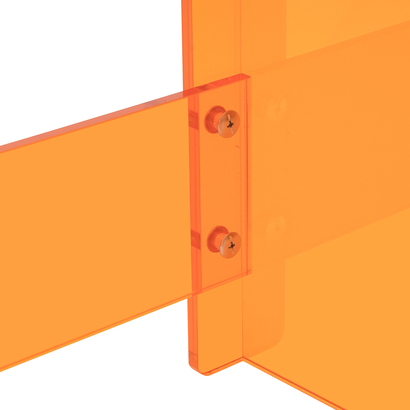 Small Entryway Table 2 Tier Acrylic Table Clear Entry Table Orange 100*30*80cm