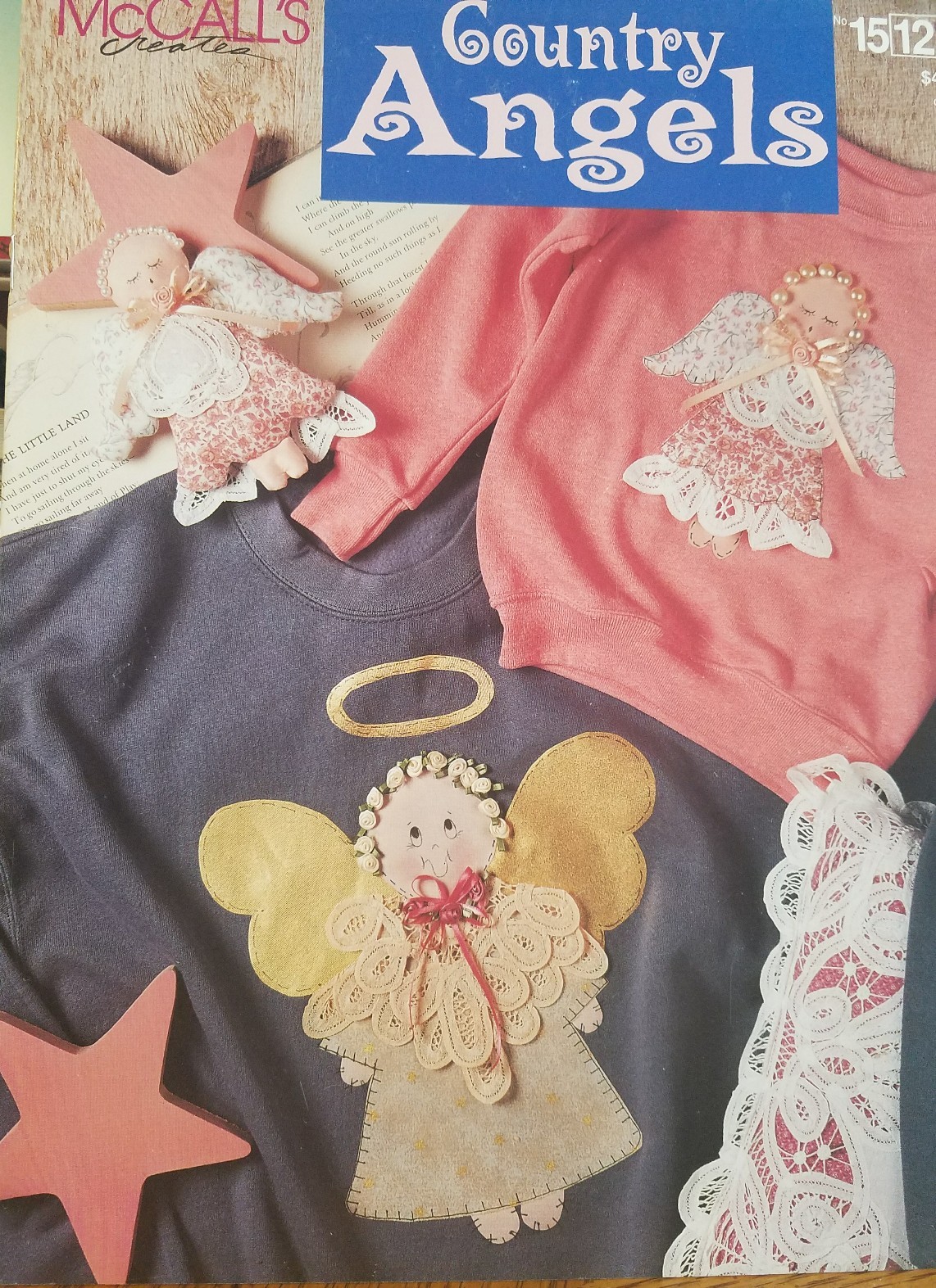 Mccall's Creates.. COUNTRY ANGELS...4 DESIGNS... Button Angel, Flying Angel +