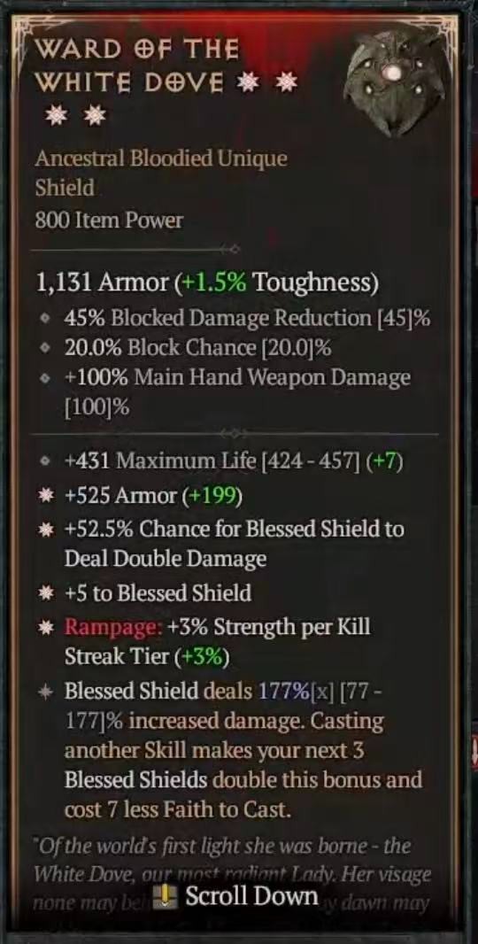 🔥Diablo 4 Season 12🔥4GA   Ward of the White Dove 177