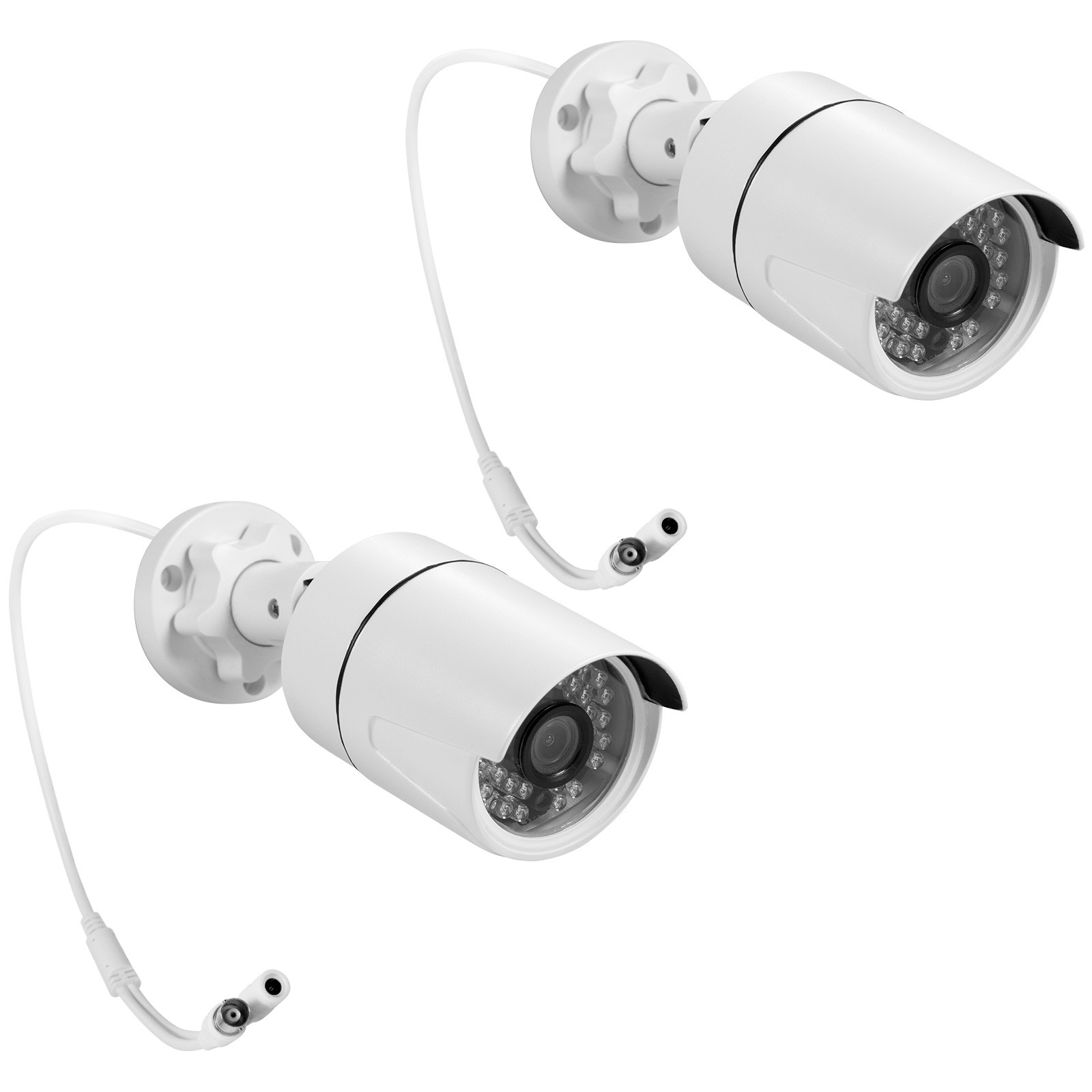Weatherproof IP66 5MP Security Cameras 2 Pack Outdoor Indoor 24 Hour Protection