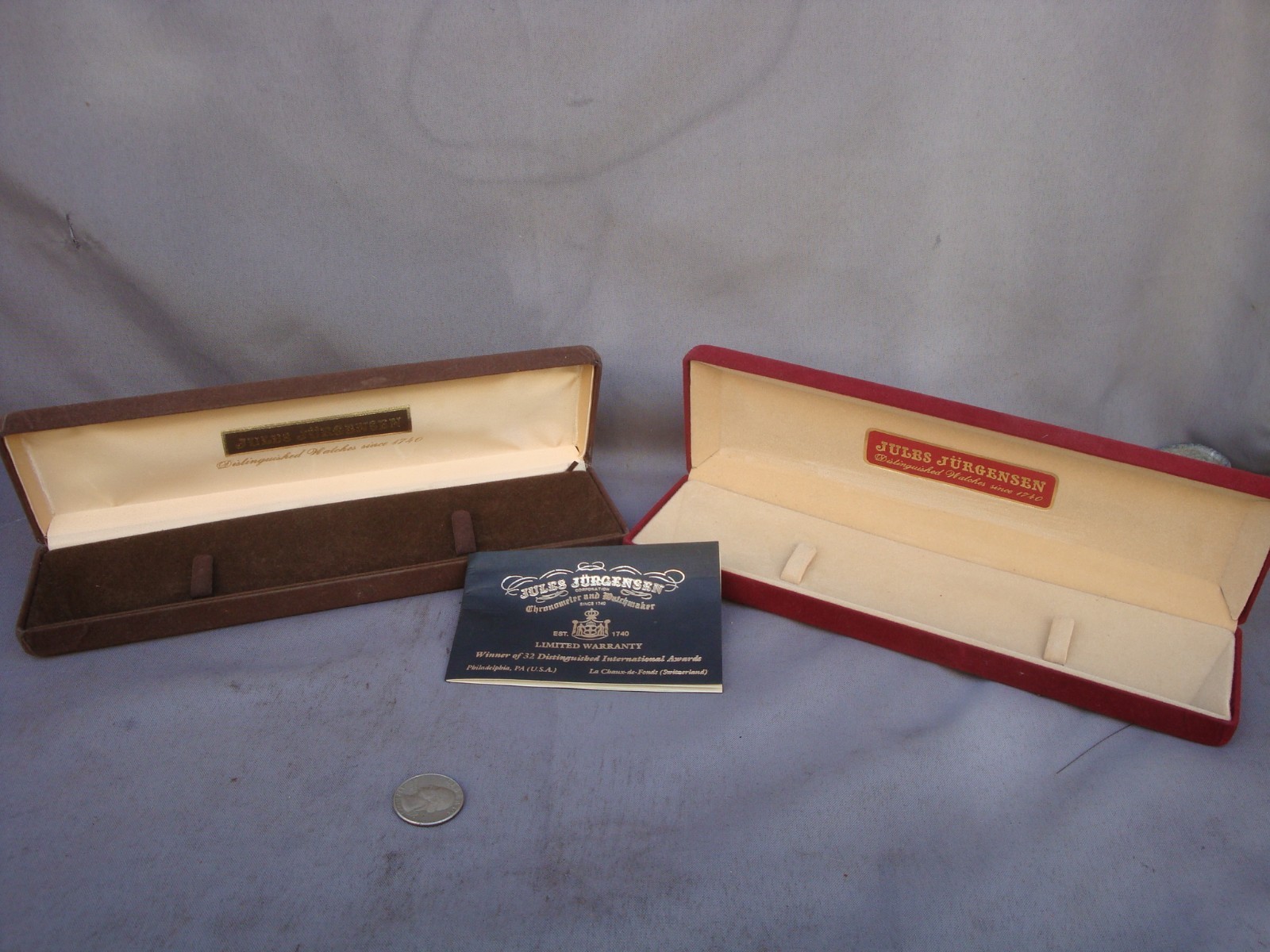 Vintage Jules Jurgensen Distinguished Watches since 1740 Watch Boxes Empty