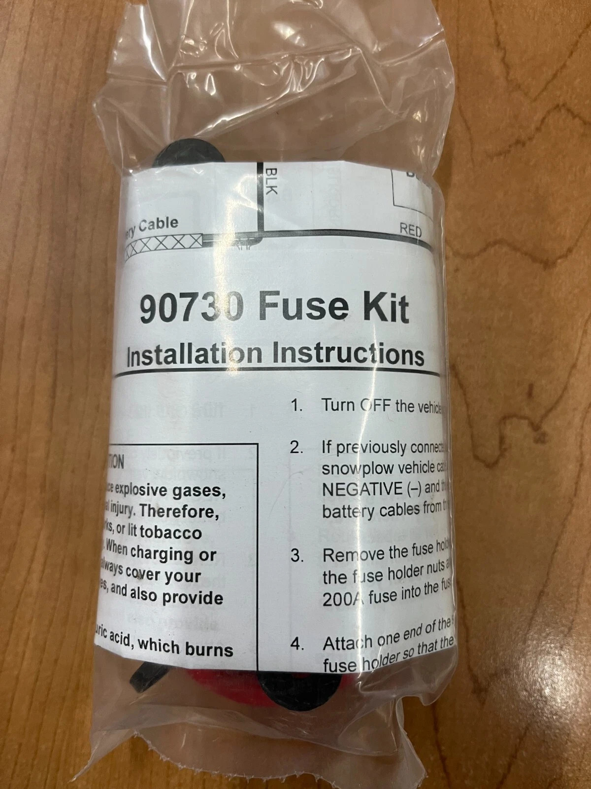 WESTERN FISHER BLIZZARD SNOW-EX 90730 SNOWPLOW 200 AMP FUSE KIT.