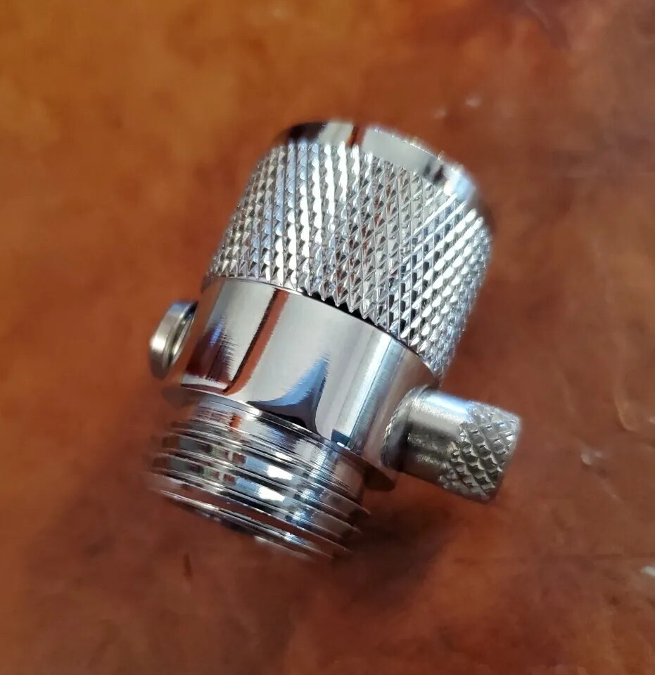In Line Shower Head Shut off Valve 1-2" MIP Push Button Type Chrome Plated Brass