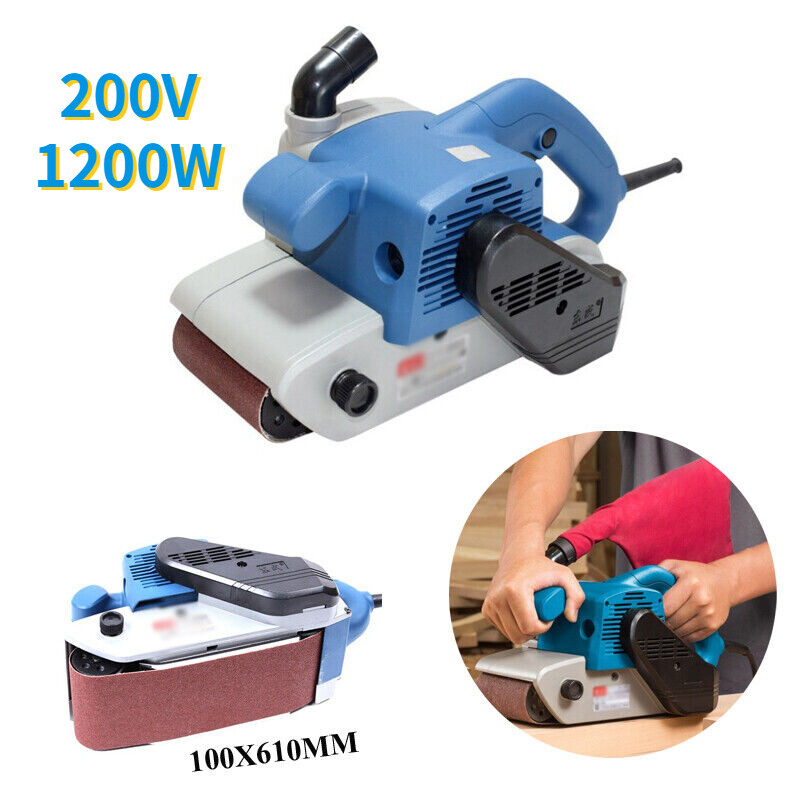 1200W 220V Woodworking Electric Belt Sander Grinding Machine Grinder Polishing