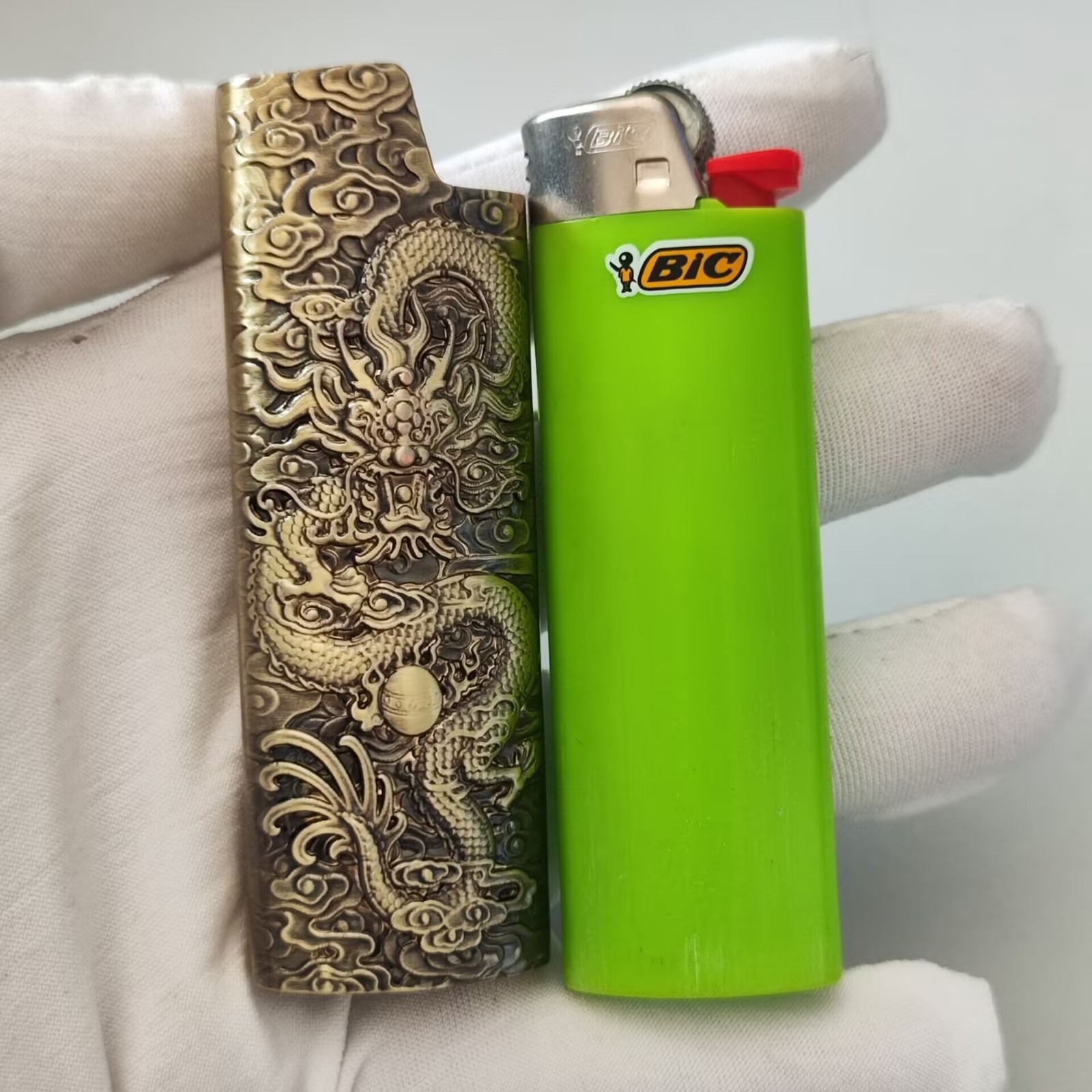 1PC Metal Lighter Case Cover Shell Fits Bic J6 Size Lighter Case Cover