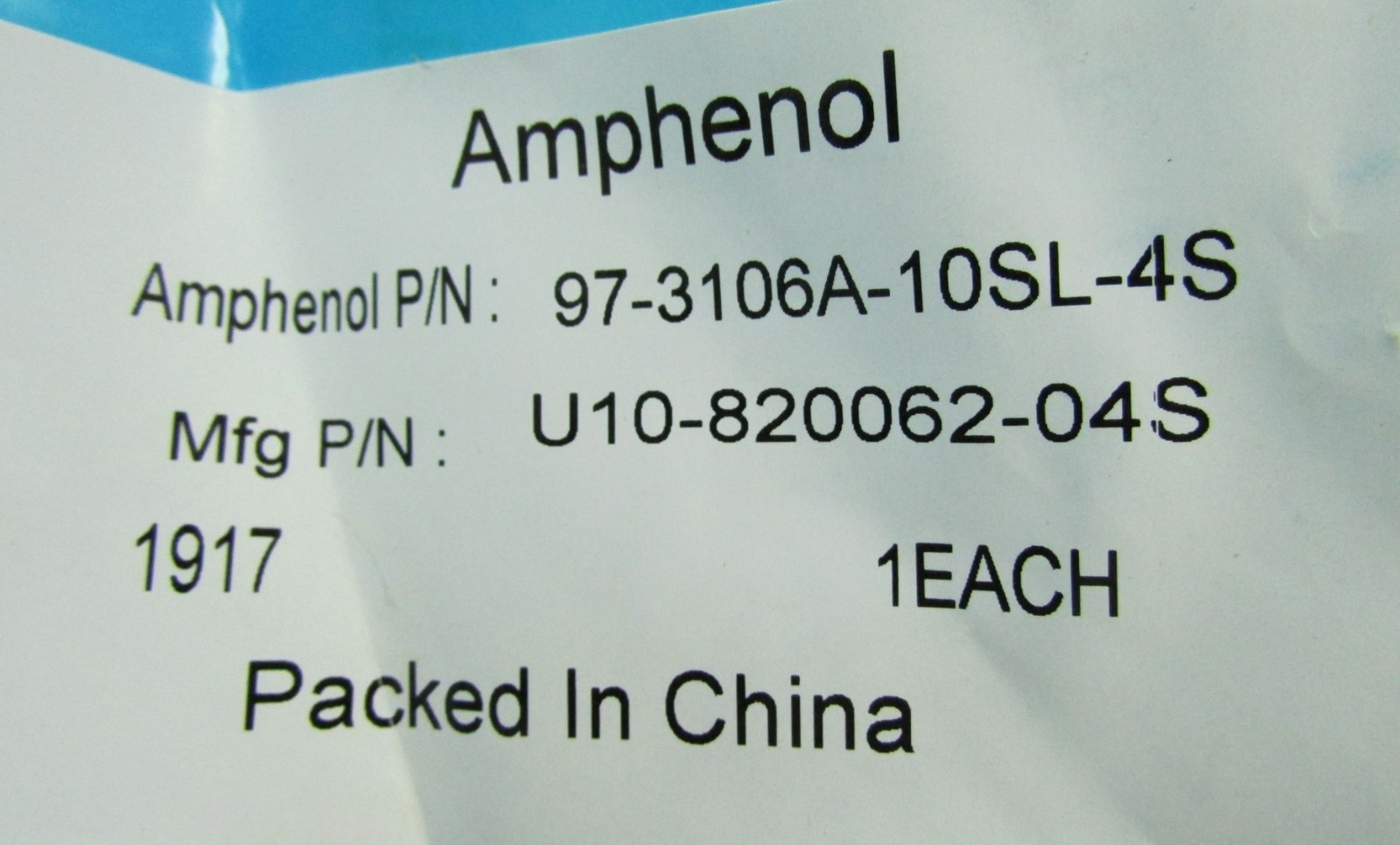 Amphenol Military Style Aluminum Female Plug Circular Connector 2-Pin Solder Cup