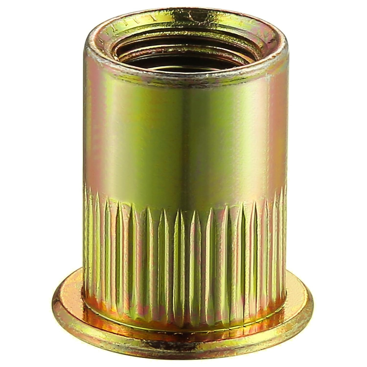 200Pcs Rivet Nut M3 Metric Yellow Zinc Plated Finish Flat Head Rivnut Threaded I