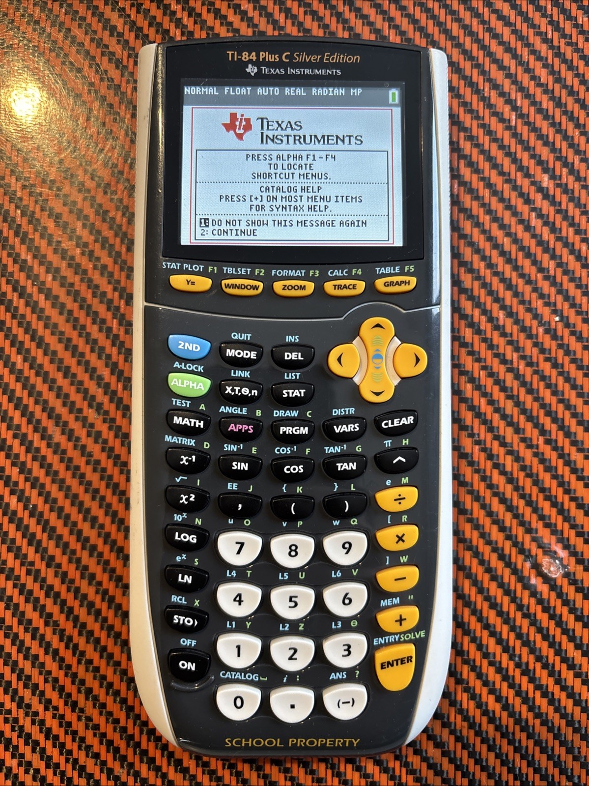 Texas Instruments TI-84 Plus C Silver Edition Calculator School PropertyNO COVER