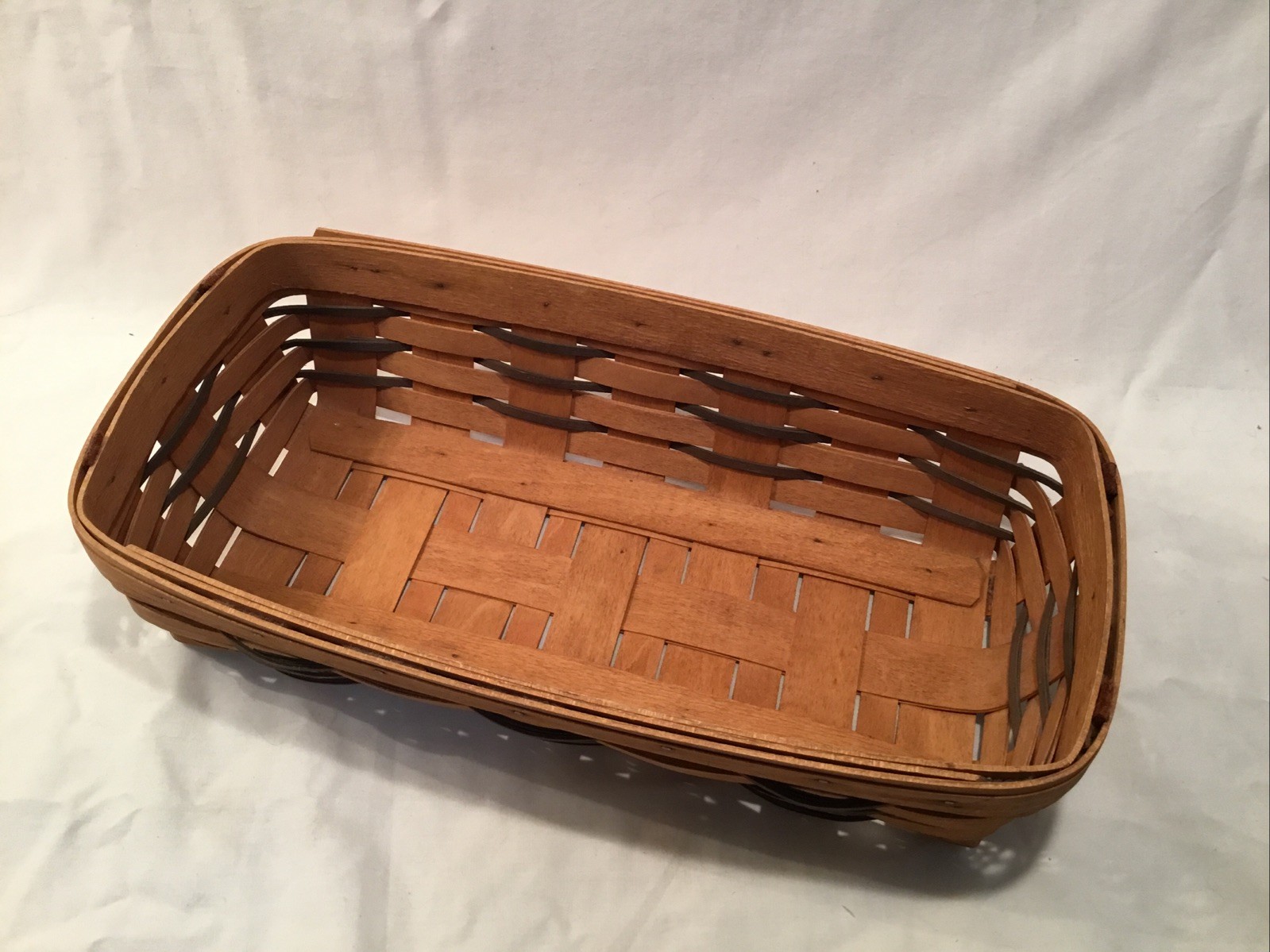 Longaberger Bread Basket 1994 Large Rectangle 14" L w/ Protector