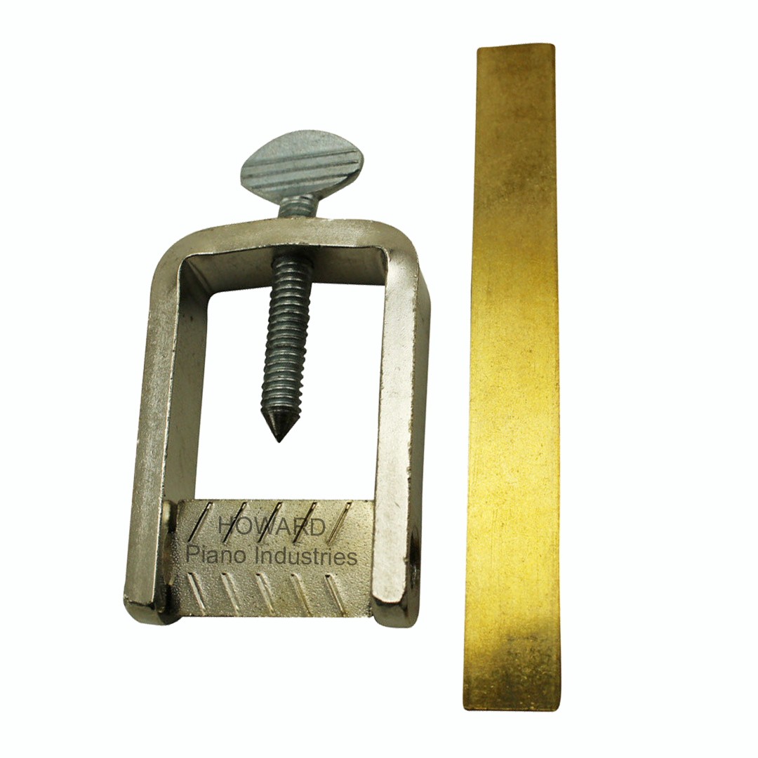 Piano Ivory Key Clamp Frame Nickel Plated W/ Tail Plate Solid Brass- Repair Tool