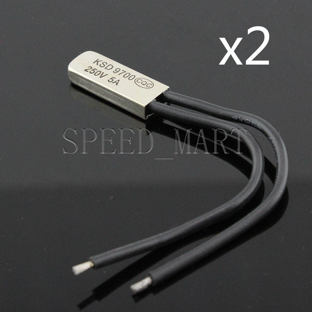 2 Pcs KSD9700 Bimetal Temperature Switch Thermostat Control 45°C N.O. 250V 5A